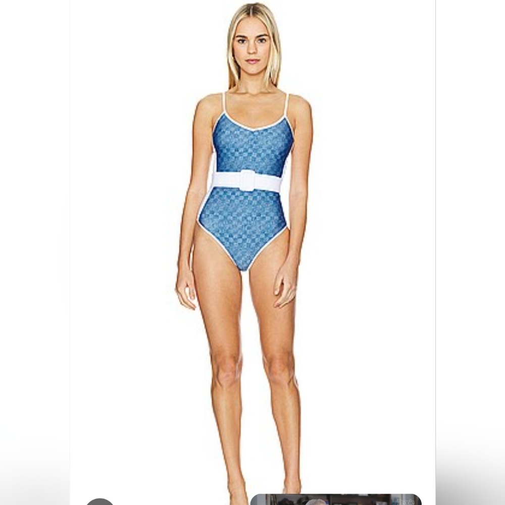 BEACH RIOT Harmony One Piece in Denim Daze